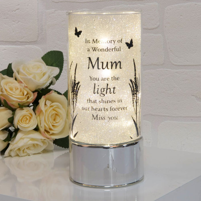 Memorial Glitter Light Tube - Mum