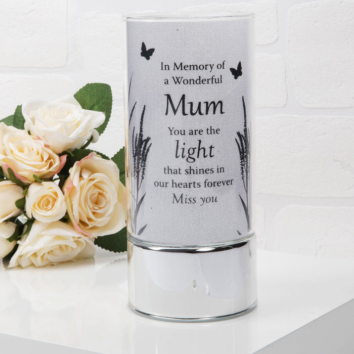 Memorial Glitter Light Tube - Mum