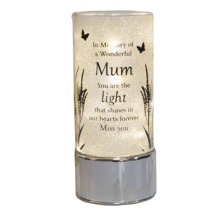 Memorial Glitter Light Tube - Mum