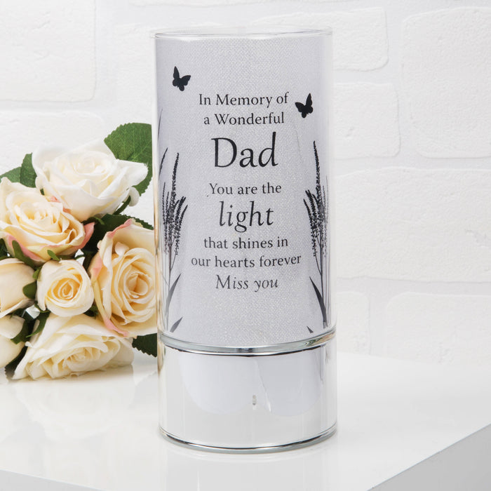 Memorial Glitter Light Tube - Dad
