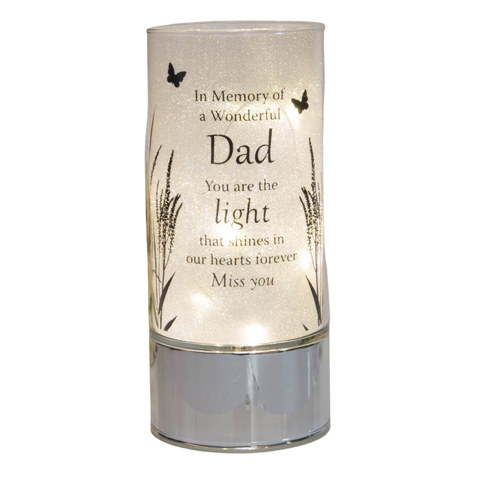 Memorial Glitter Light Tube - Dad
