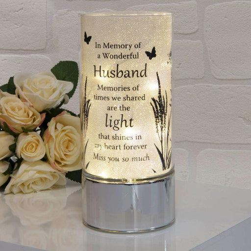 Memorial Glitter Light Tube - Husband - The Olive Branch & Lovely Libby's