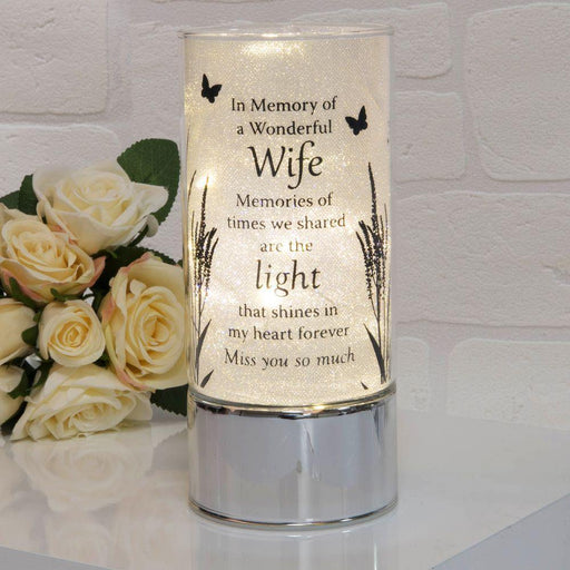 Memorial Glitter Light Tube - Wife - The Olive Branch & Lovely Libby's