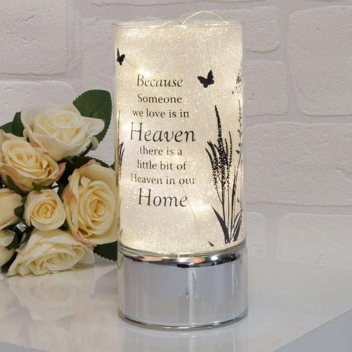 Memorial Glitter Light Tube - "Because Someone We Love is in Heaven" - The Olive Branch & Lovely Libby's