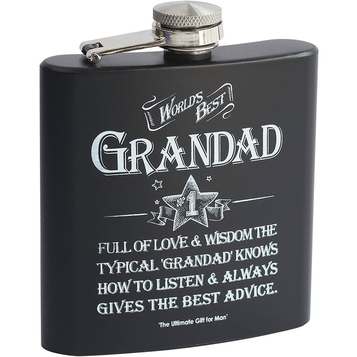 "World's Best Grandad" Hipflask