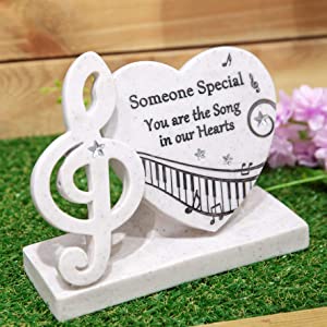 Music Heart Graveside Stone
