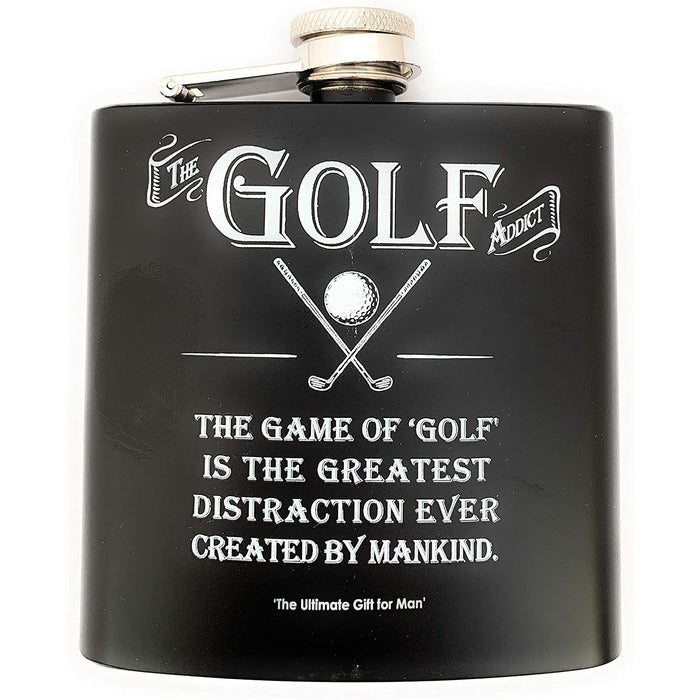 "Golf Addict" Hipflask