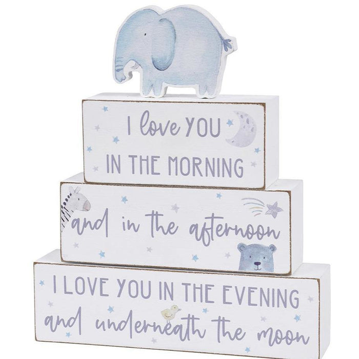 Elephant Stacking Block - Blue - The Olive Branch & Lovely Libby's