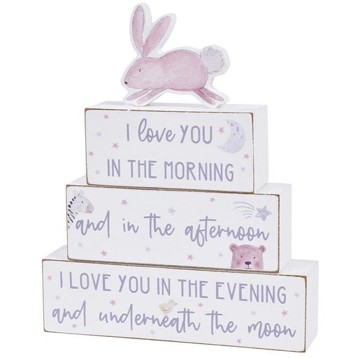 Rabbit Stacking Block - Pink - The Olive Branch & Lovely Libby's
