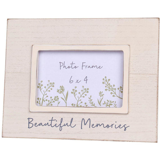 6" x 4" Beautiful Memories Wooden Photo Frame - The Olive Branch & Lovely Libby's