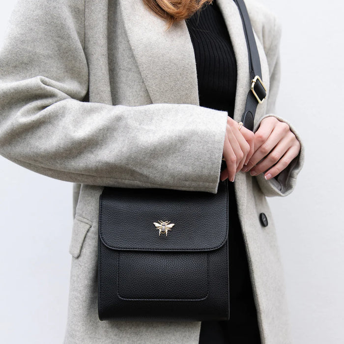 Black Bloomsbury Crossbody Bag by Alice Wheeler