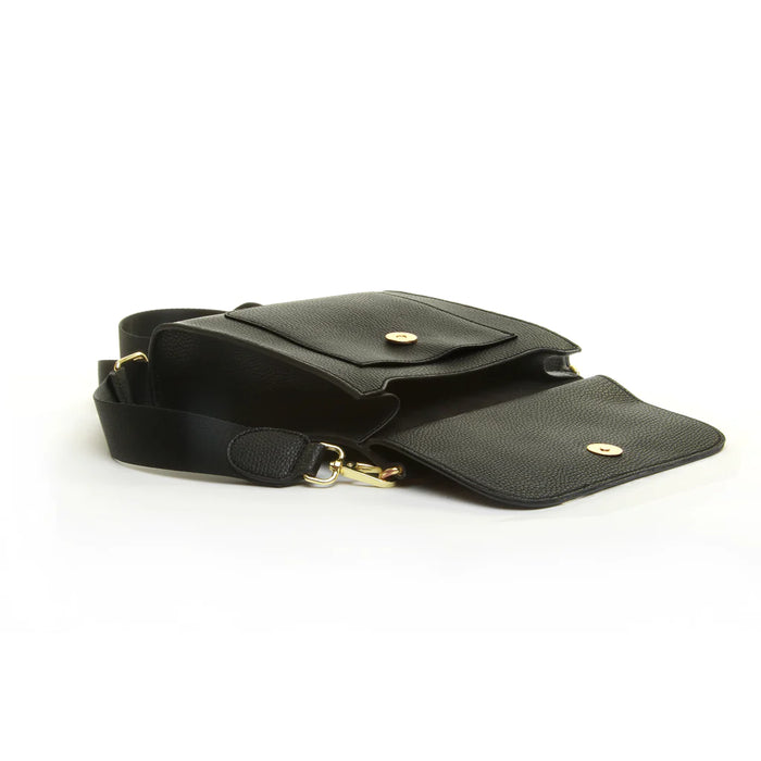 Black Bloomsbury Crossbody Bag by Alice Wheeler