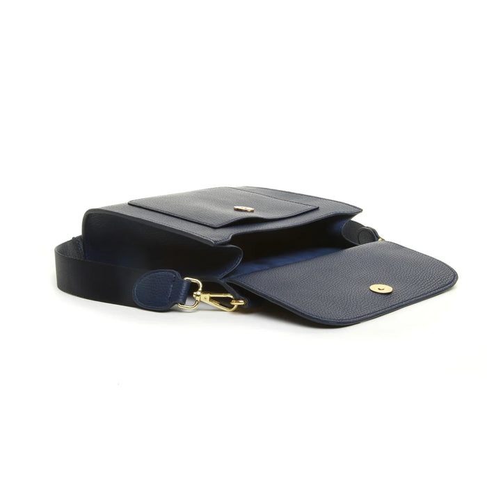 Navy Bloomsbury Crossbody Bag by Alice Wheeler