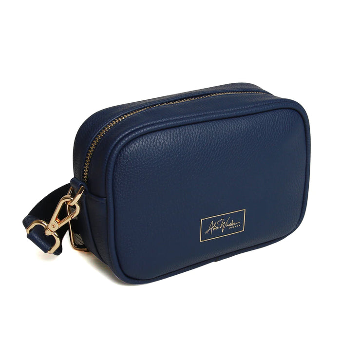 Navy Mini Mayfair Camera Bag by Alice Wheeler