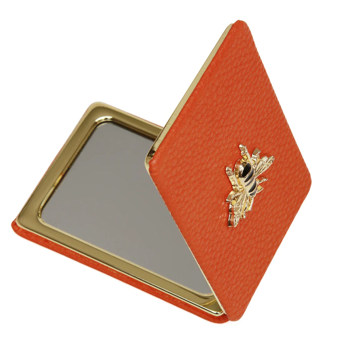 Orange Oblong Compact Mirror by Alice Wheeler