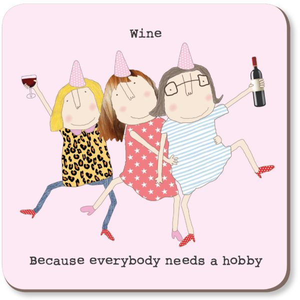 Wine Hobby Coaster by Rosie Made a Thing
