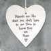 East of India - "Friends are Like Stars" Porcelain Hanging Heart - The Olive Branch & Lovely Libby's