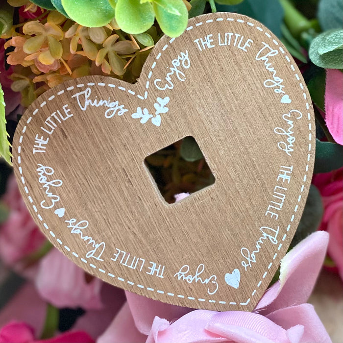 Set of 4 Wooden Heart Coasters