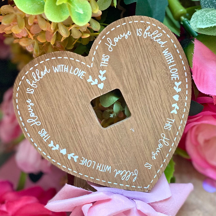 Set of 4 Wooden Heart Coasters