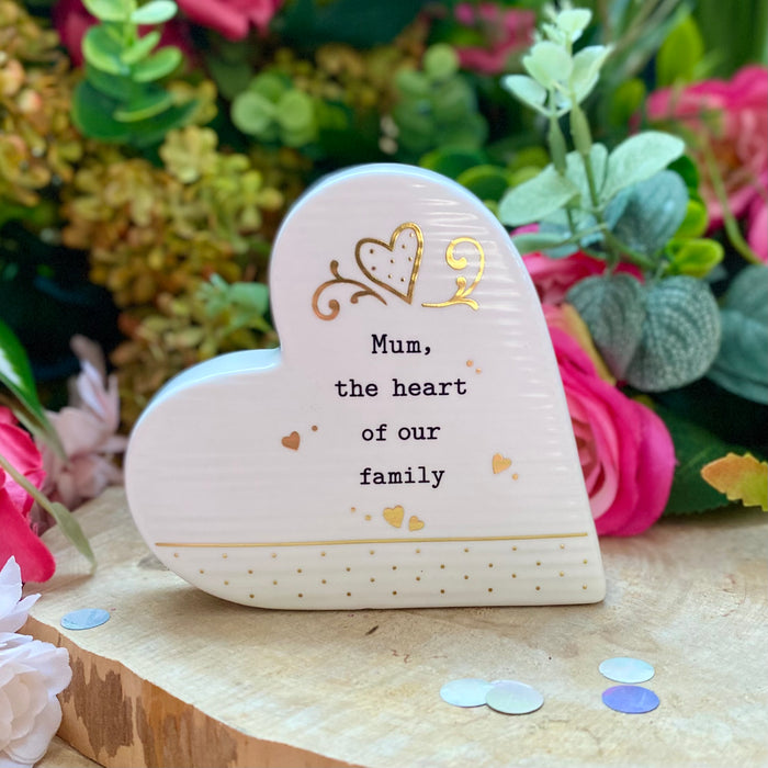 Ceramic Mum Heart Plaque
