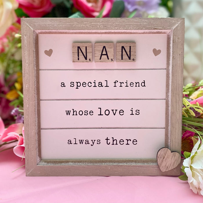 Nan Scrabble Plaque