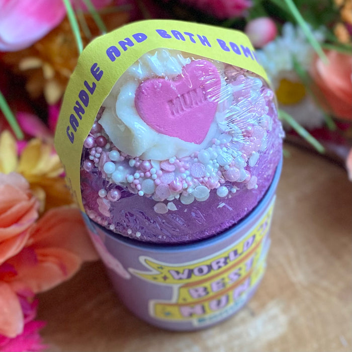 Mum Candle & Bath Bomb Set by Bomb Cosmetics