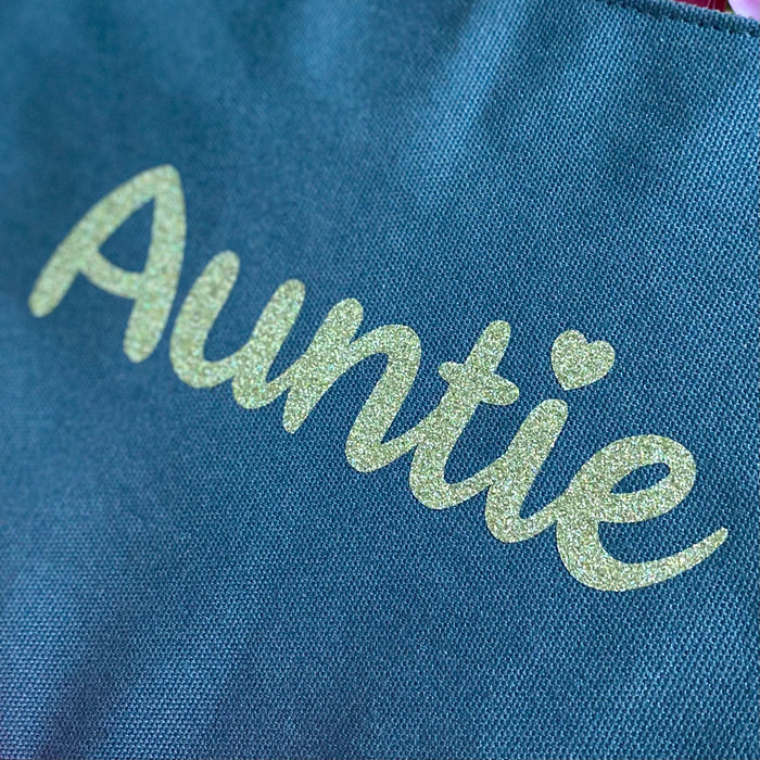Grey Auntie Gold Sparkle Cosmetic Bag