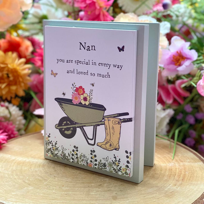 Grey Wooden Nan Plaque