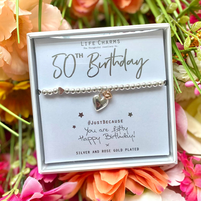 50th Birthday Bracelet by Life Charms