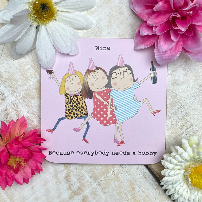 Wine Hobby Coaster by Rosie Made a Thing