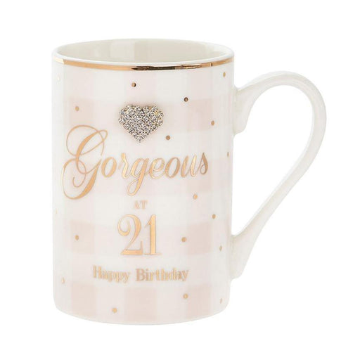 Gorgeous at 21 Diamante Mug Happy Birthday - The Olive Branch & Lovely Libby's