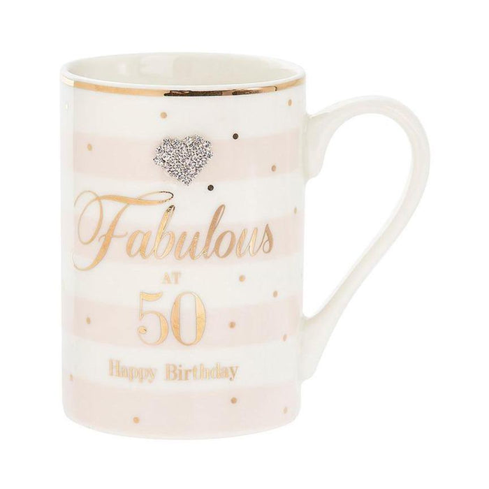 Fabulous at 50 Diamante Mug Happy Birthday - The Olive Branch & Lovely Libby's