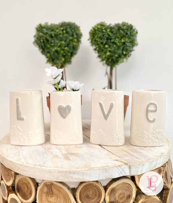 LOVE Ceramic Vase Set