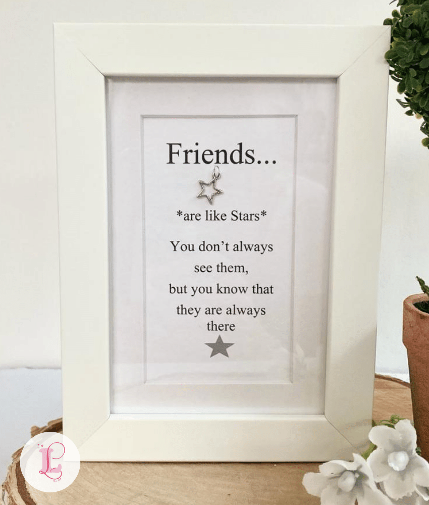 Sentiment Box Writing Sentiment Box Frame - Friends Are Stars — Lovely Libby's