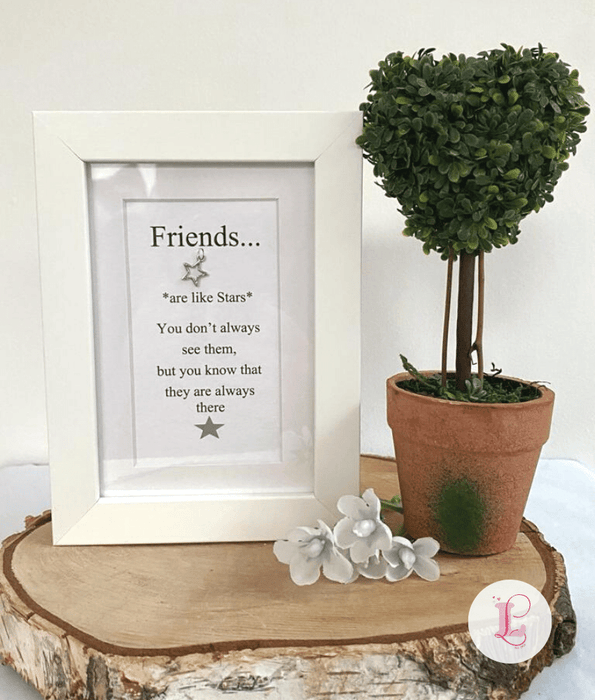 Sentiment Box Frame - Friends Are Stars