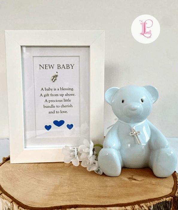 Sentiment Box Frame - New Baby Boy