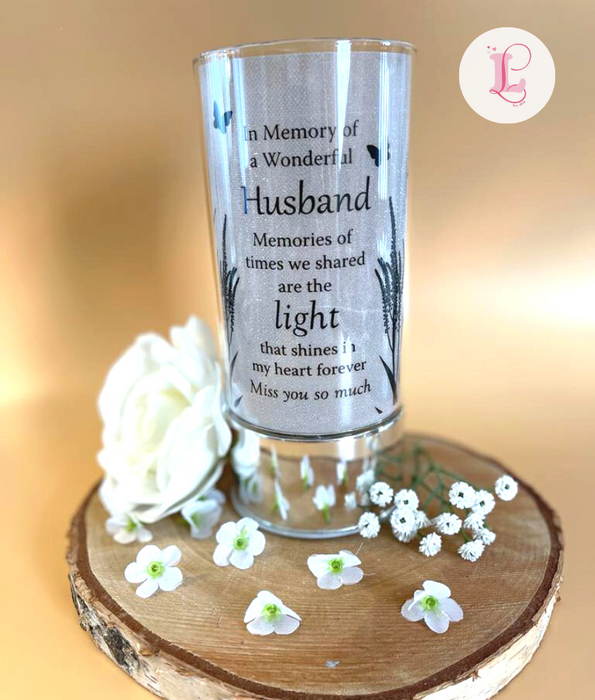 Memorial Glitter Light Tube - Husband