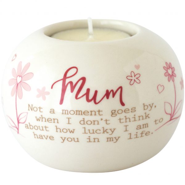 Round Ceramic Mum Tealight Holder