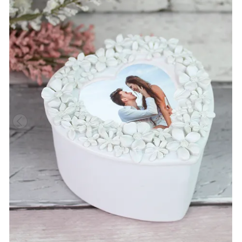 Mum Heart Photo Trinket Box