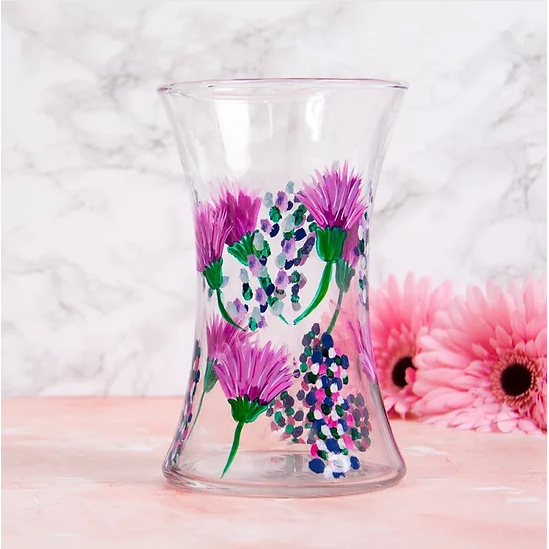 Lynsey Johnstone - Hand Painted Vase - Thistles & Heather