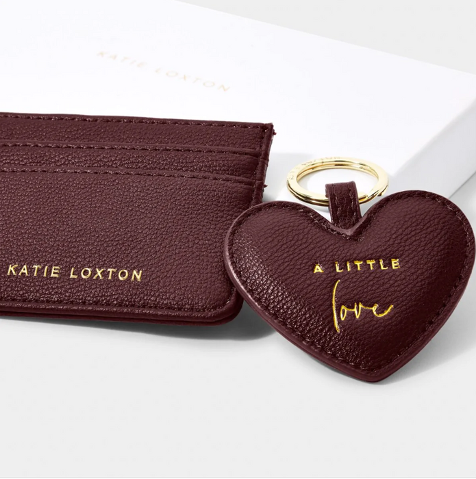 "A Little Love" Heart Keyring & Card Holder Set by Katie Loxton