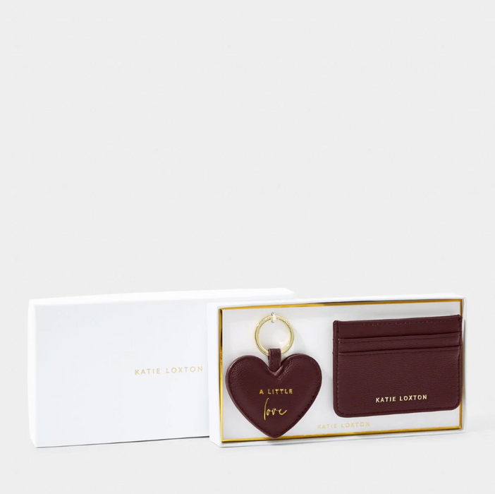 "A Little Love" Heart Keyring & Card Holder Set by Katie Loxton