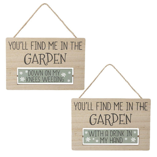 You'll Find Me In The Garden - Rotating Wooden Sign - The Olive Branch & Lovely Libby's