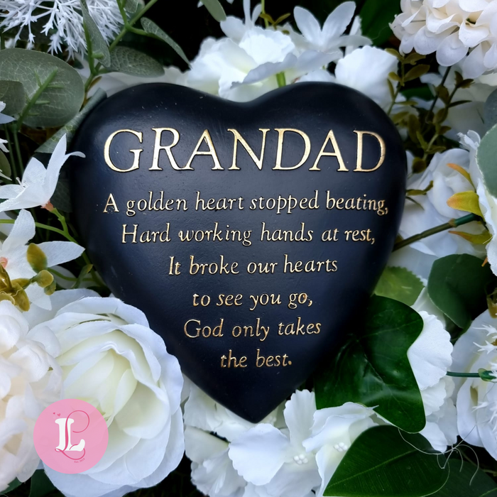 Thoughts Of You - Grandad Graveside Memorial - Dark Grey