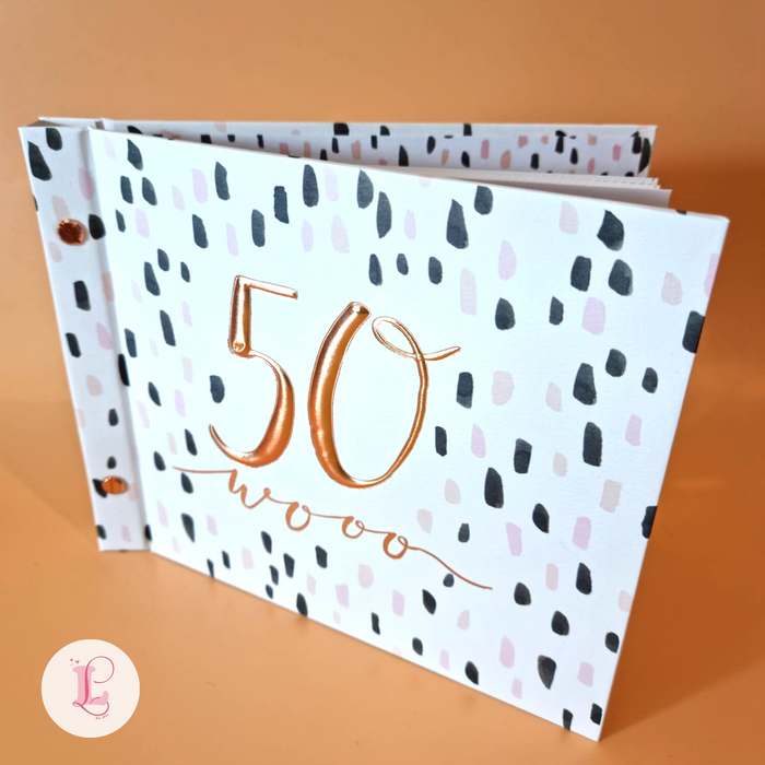 Luxe Birthday Guest Book & Photo Album - 50 wooo