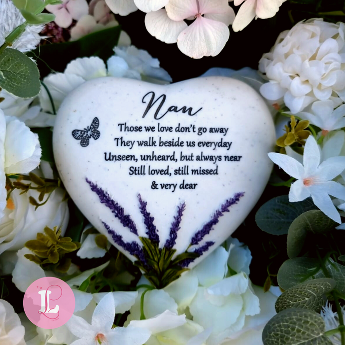 Thoughts Of You - Nan Heart Stone Memorial - Light Your Way