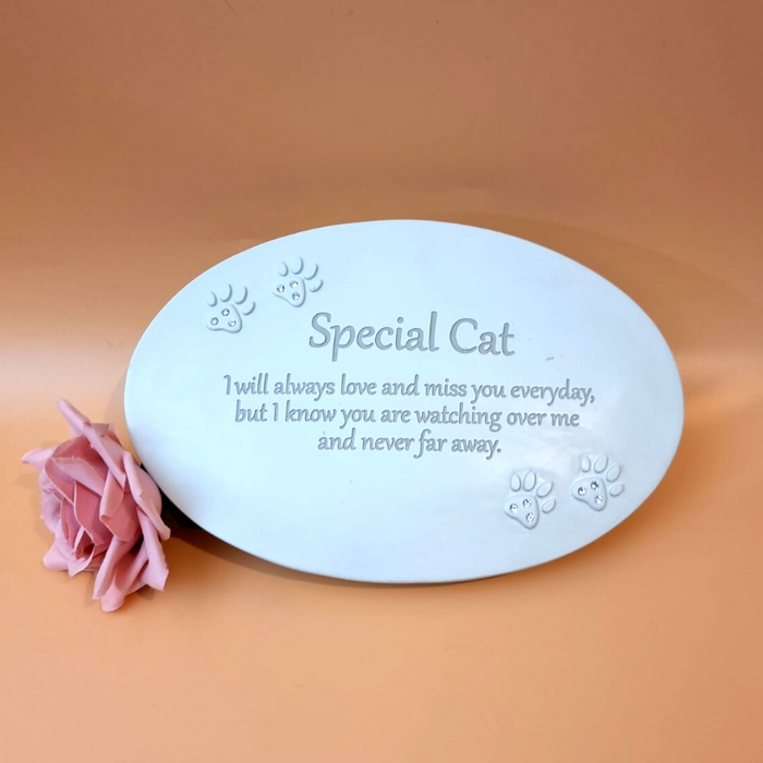 Thoughts Of You - Memorial Plaque - Cat