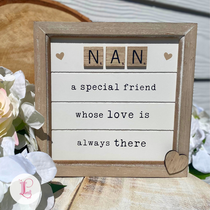 Nan Scrabble Plaque