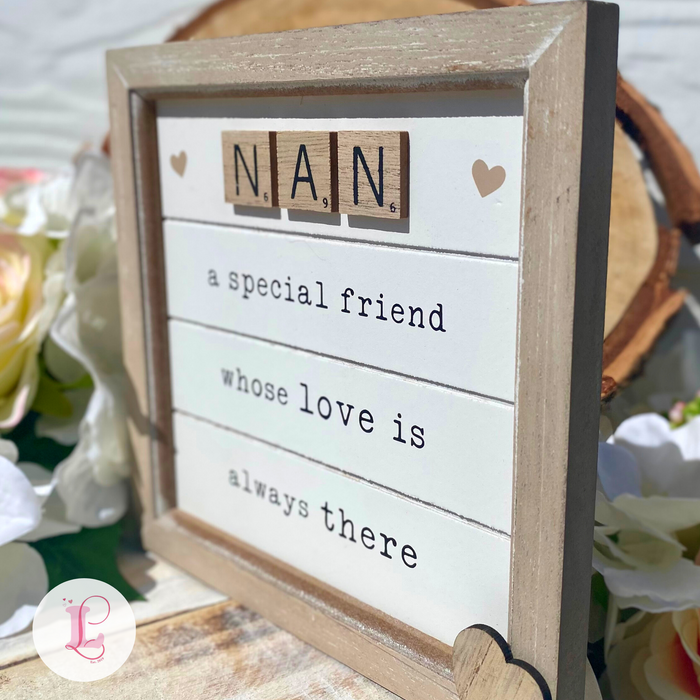 Nan Scrabble Plaque