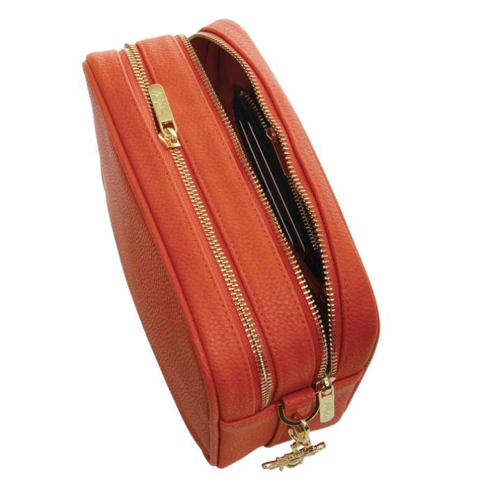 Orange Soho Double Zip Camera Bag by Alice Wheeler